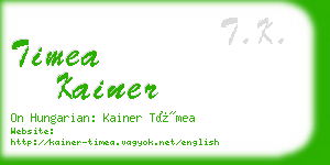 timea kainer business card